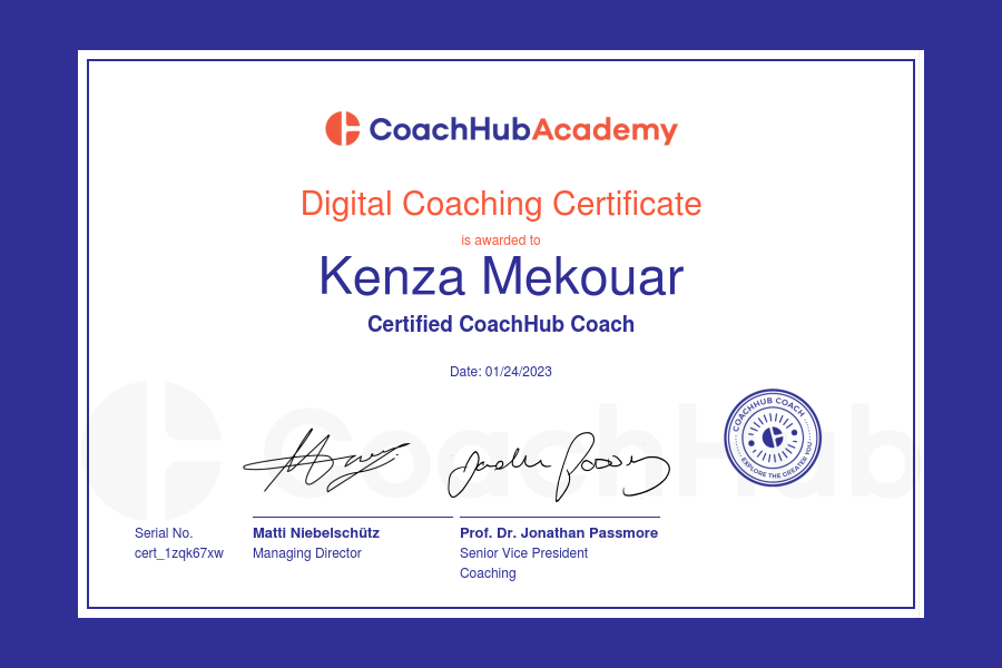 Kenza Mekouar - Certified Digital Coach